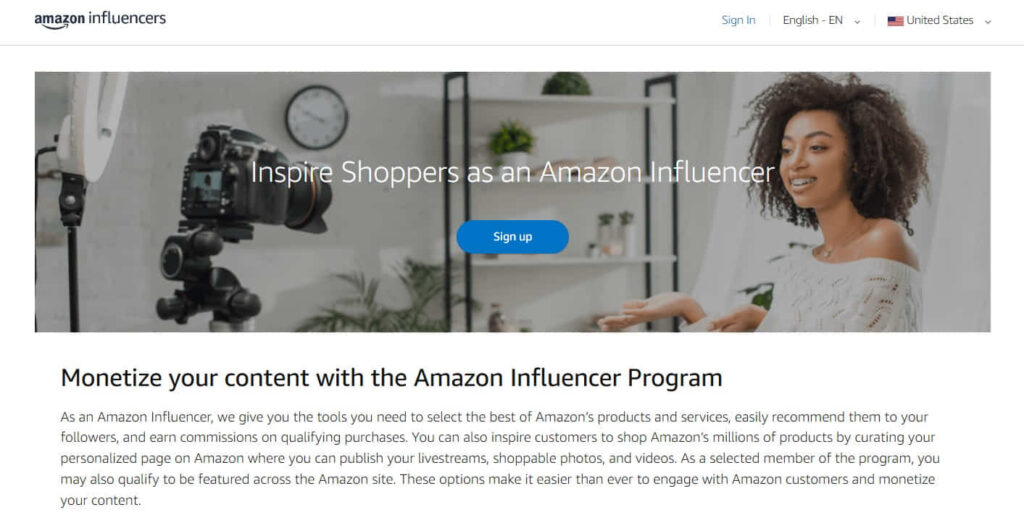 Amazon Influencer Program